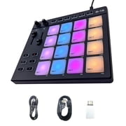 NATEFEMIN Compact Midi Pad Controller for Various Scenarios, Easy to Carry for All Music Enthusiasts