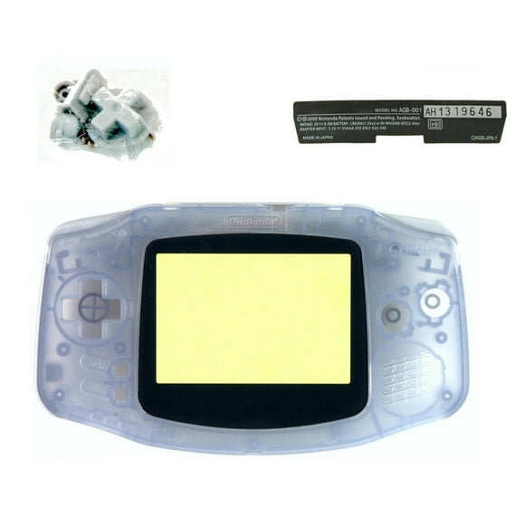 NATEFEMIN Customize Game Boy Advance Unique Transparent Blue Full Replacement Housing Shell Case for Nintendo