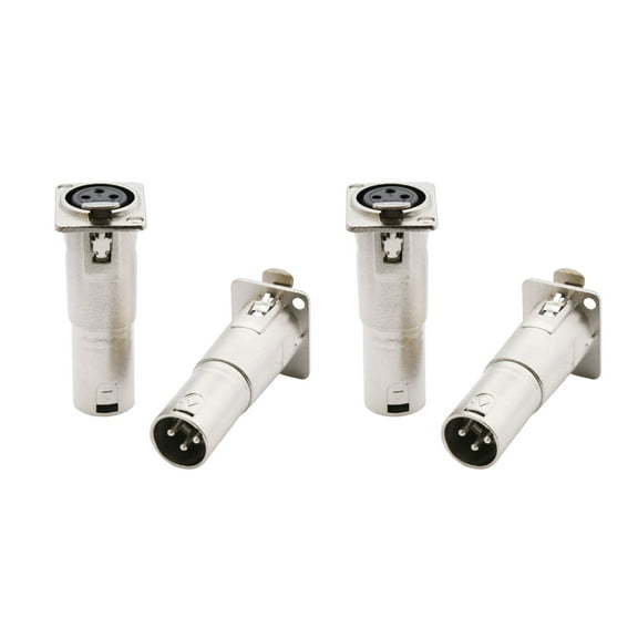 NATEFEMIN D Size 24mm Audio XLR Female to Male Panel Mount For Pro Audio Solder Free Design Latch Lock Set