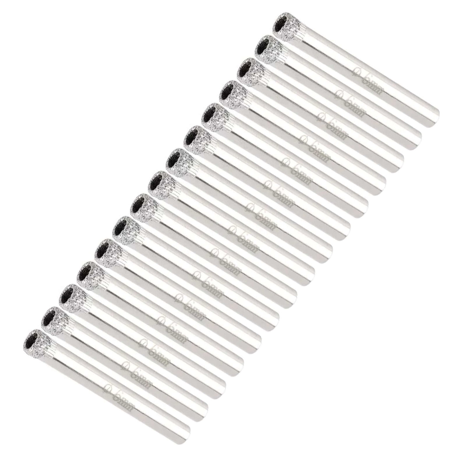 NATEFEMIN Diamond Drill Bits Set, 15PCS 1/4" Shank 6mm Small Diamond Hole Saw Kit for Glass