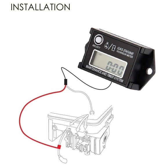 NATEFEMIN Digital Tachometer Hour Meter Total Hour Non Reset Data Ip68 Waterproof For Outboard Motor Dirt Bike ATV Small Engine