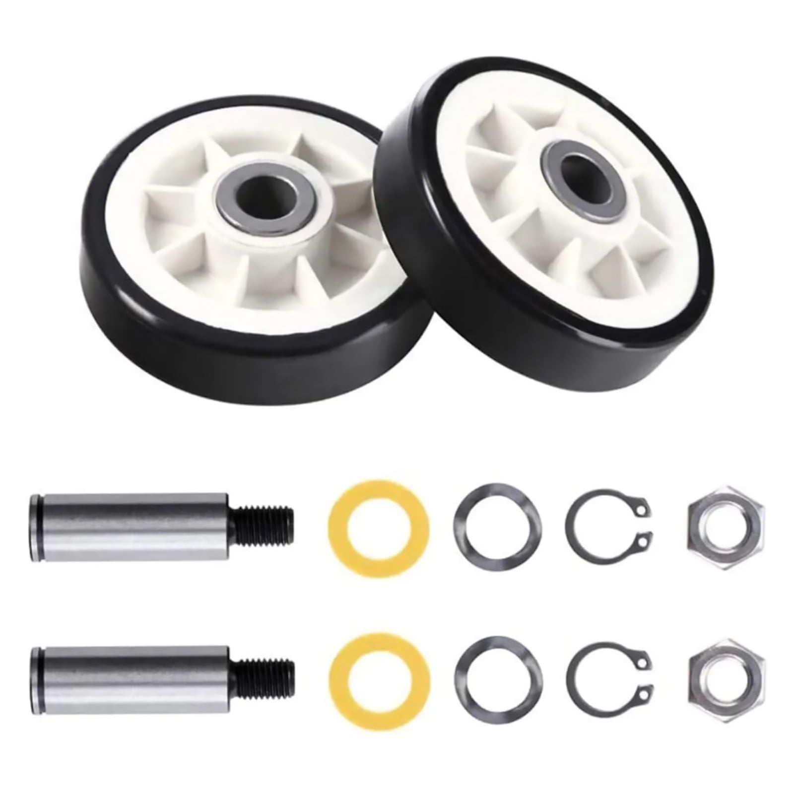 NATEFEMIN Dryer Drum Roller Support Wheel Kit Replacement for Maytag 303373K Washing Machine, 2PCS