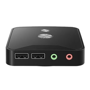 NATEFEMIN Dual USB Audio Ports Desktop Computer Switch 163cm Extension Cable On Restart Button Internet Cafe Anti Theft ABS Material
