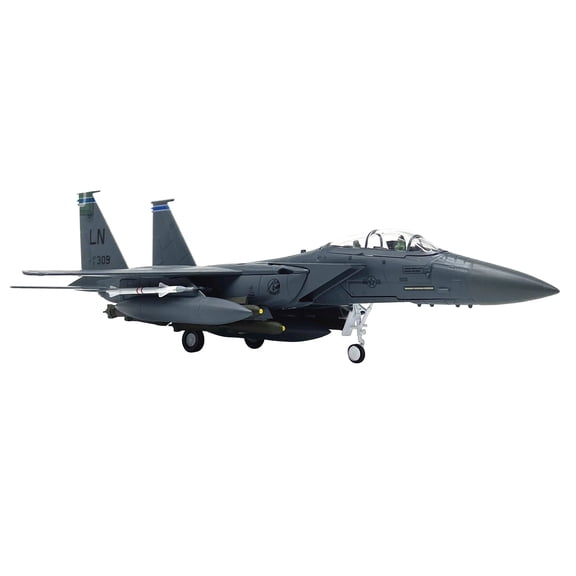 NATEFEMIN F-15E Strike Eagle Fighter Model With Display Stand 1:100 Scale For Family Friends Birthday Christmas Gifts Aircraft Collection