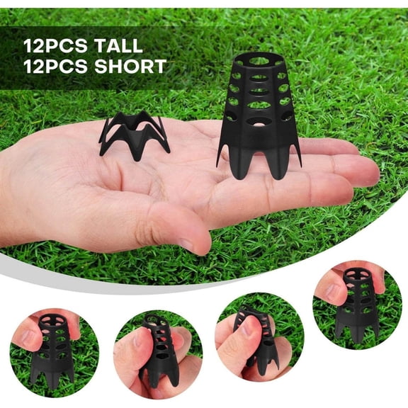 NATEFEMIN Fade Resistant Unbreakable Golf Tees Plastic Black Set For Golf Enthusiast Indoor Outdoor Practice Training