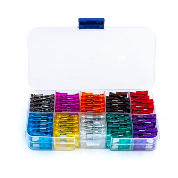 NATEFEMIN Fast & Precise Fusing 100-Piece Middle Fuse Kit for Auto Electrical Protection, Suitable for Cars, SUVs, ATVs, with Clip