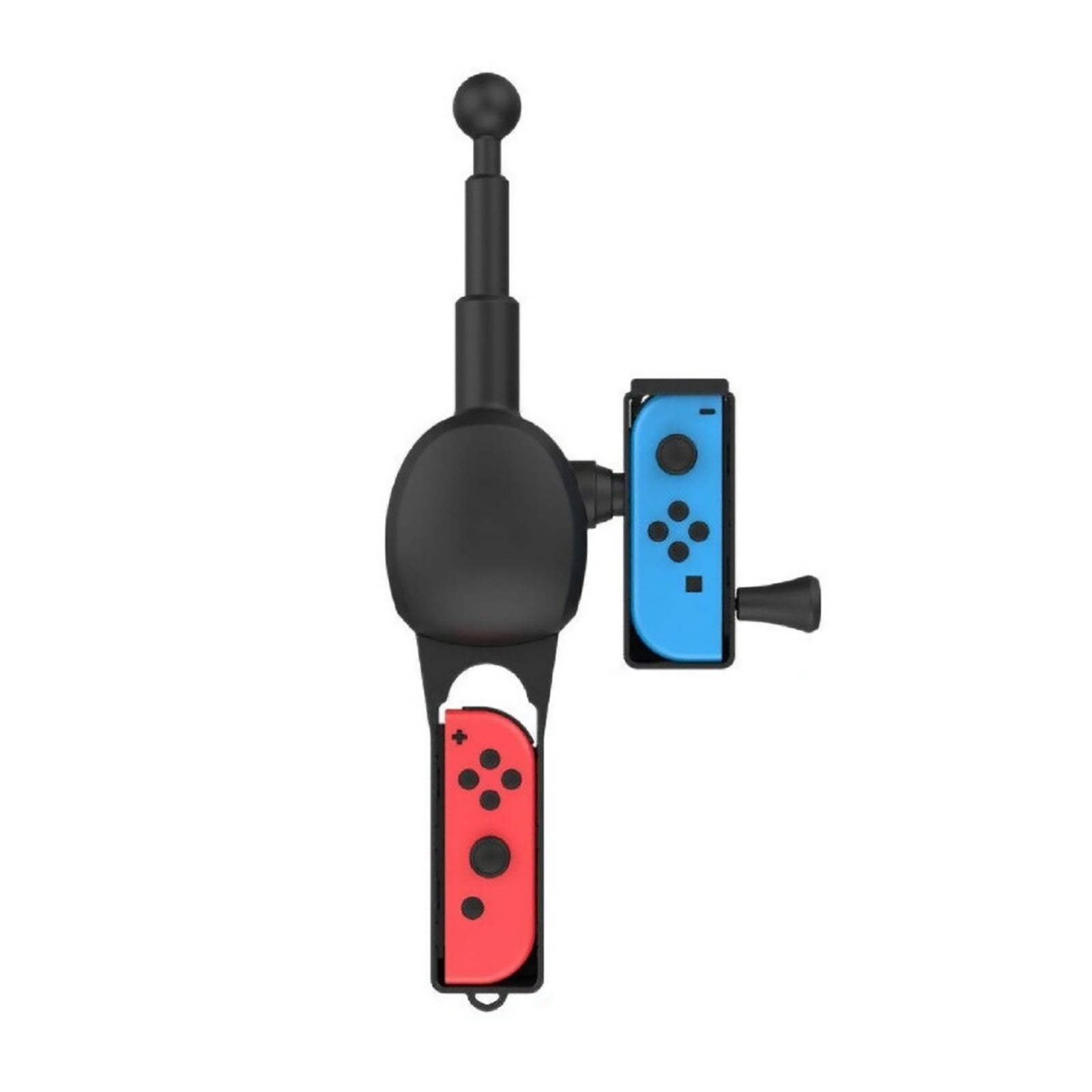 button for fishing poles NATEFEMIN Fishing Rod for Switch Joy-Con ABS Controller Game Accessory  Rotary Button Design Black New