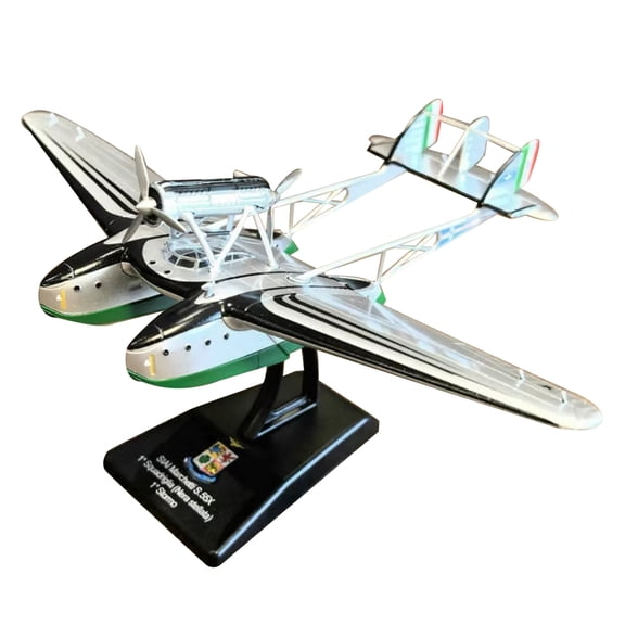NATEFEMIN Flying Boat Aircraft Model WWII Italy SIAI-Marchetti S.55X 1:144 Scale Alloy Plastic for Collection Enthusiast Gift Display