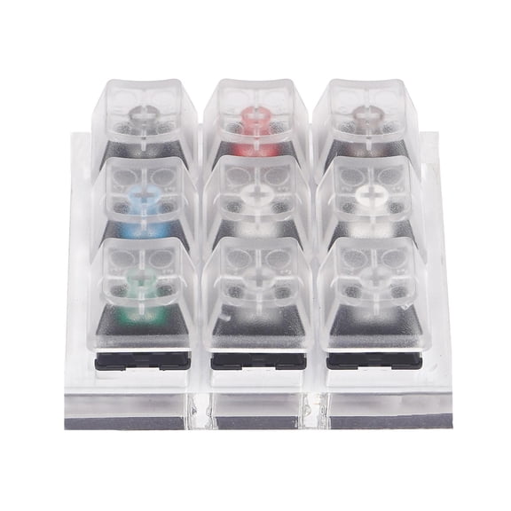 NATEFEMIN For Cherry MX Switch Tester Kit for Typists - Transparent Housing, Easy Keycap Removal, Enhance Typing Experience