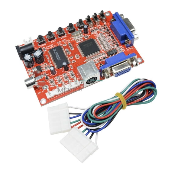 NATEFEMIN GBS-8100 Converter for Multimedia Use Converts VGA/SVGA Signals to CGA, Supports Video/S-Video Output, English OSD