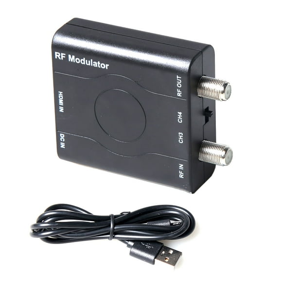 NATEFEMIN HD to RF Coax Converter 1080P NTSC Modulator for Older TVs Game Consoles DVD Players TV Boxes