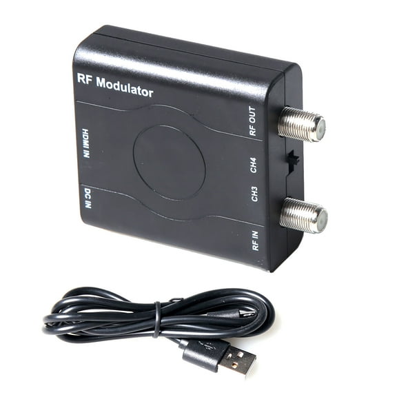 NATEFEMIN HD to RF Coax Converter 1080P NTSC Modulator for Older TVs Game Consoles DVD Players TV Boxes