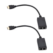 NATEFEMIN HDMI Extender 30 Meters Cat5e/6 1080P Balun Sender Receiver No External Power TV Consoles Gaming