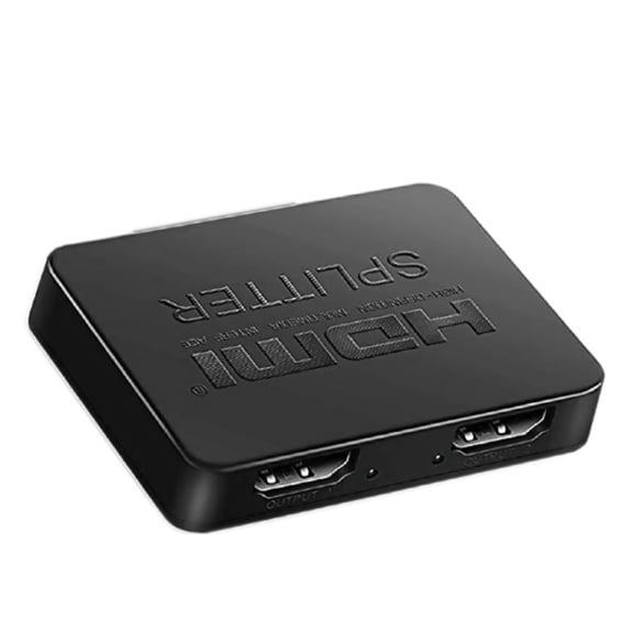 NATEFEMIN HD Splitter 4K 1 in 2 Out HD Video Distributor Amplifier Dual Monitor Display for Security Surveillance Systems