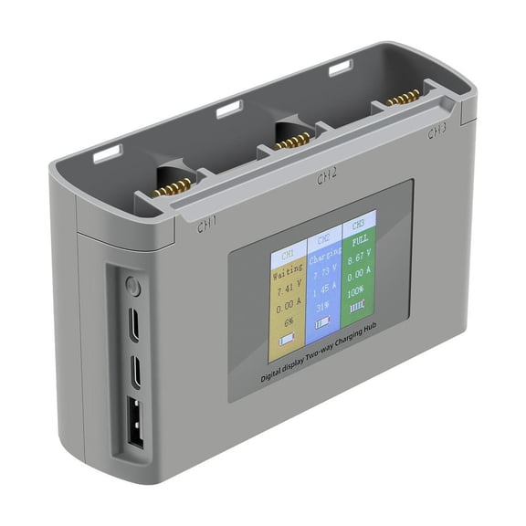 NATEFEMIN High-Capacity Charger Hub for DJI Mavic Mini 2/SE Drone Batteries, Supports QC3.0, Fast Charging Solution