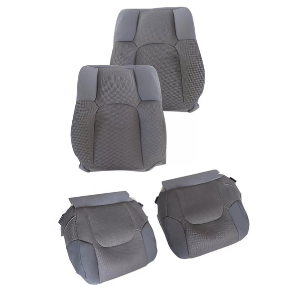 NATEFEMIN High-End Steel Gray Cloth Seat Cover Solution for Nissan Frontier 2005-2019 - Comprehensive Set