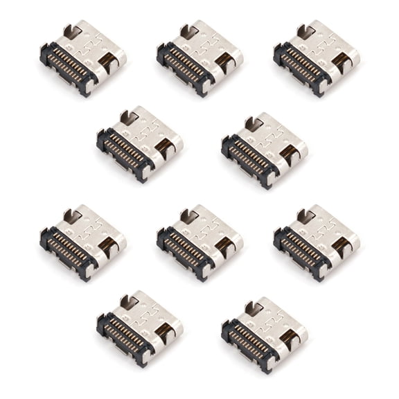 NATEFEMIN High Grade Type C Female Plug 10PCS Copper Alloy Stainless Steel Shell for Reliable Connections and Professional Projects