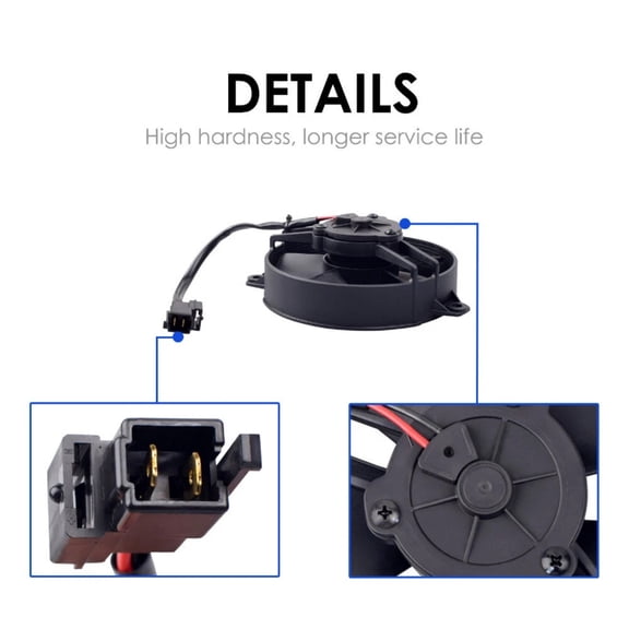 NATEFEMIN High Quality Plastic Paddle Blade Puller Fan 12V DC For ATV UTV Main Auxiliary Radiator Cooling Application