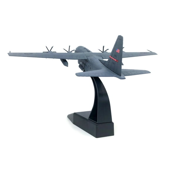 NATEFEMIN Historical C-130 Hercules Transport Aircraft Model with Display Stand for Shelf Decor