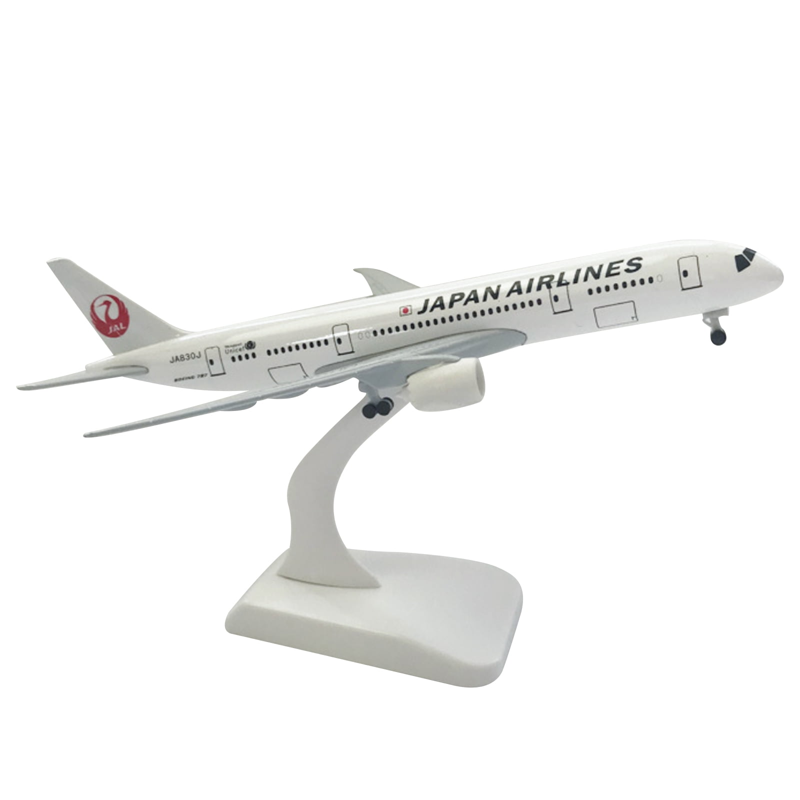 NATEFEMIN Japan B787 Airplane Model for Decoration with Movable Wheels and Display Stand Retro Elegant Style