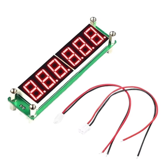 NATEFEMIN LED Frequency Meter with VC-TCXO 0.1MHz to 65MHz Gate Control Stable Accurate Measurement Time Analysis Two Cables