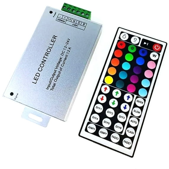 NATEFEMIN LED Strip Lights Remote Controller DC 12-24V 44 Keys Dimmer ...