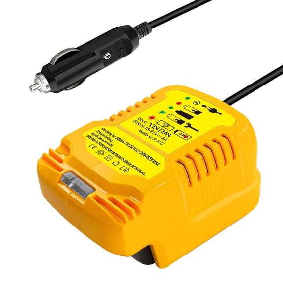 NATEFEMIN Lithium Ion Battery Charger for 18V 20V Max Compact Design with LED Indicator 2A Output DCB Series