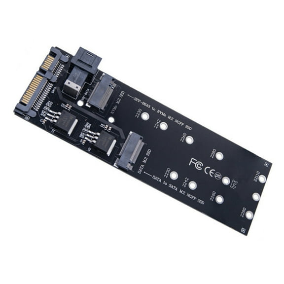 NATEFEMIN M.2 SSD Adapter Card NVMe to SFF 8643 SATA to SATA 7Pin for 2230 2242 2260 2280 22110 Size Drives Easy Installation