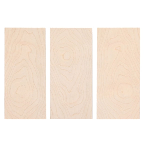 NATEFEMIN Maple Headstock Veneer for Guitars 3 Set 203x93x1.5mm Thin Stable Strong Luthier Supply Instrument Making