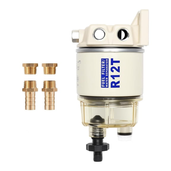 NATEFEMIN Marine Fuel Water Separator Kit Metal Plastic Nylon M18 X 1.5 Center Thread R12T S3240 187947 Tested
