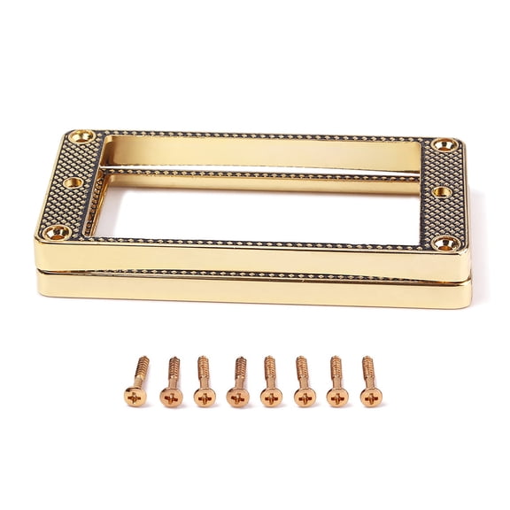 NATEFEMIN Metal Humbucker Guitar Pickup Cover Bridge Pickup Mounting Ring Curved Bottom for Electric Guitar