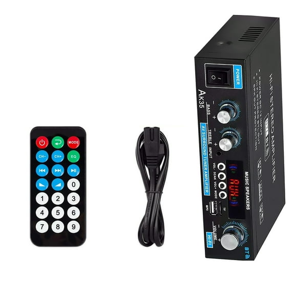 NATEFEMIN Mini Bluetooth Amplifier Dual Channel Stereo Audio Amplifier Receiver with USB,RCA,AUX Input