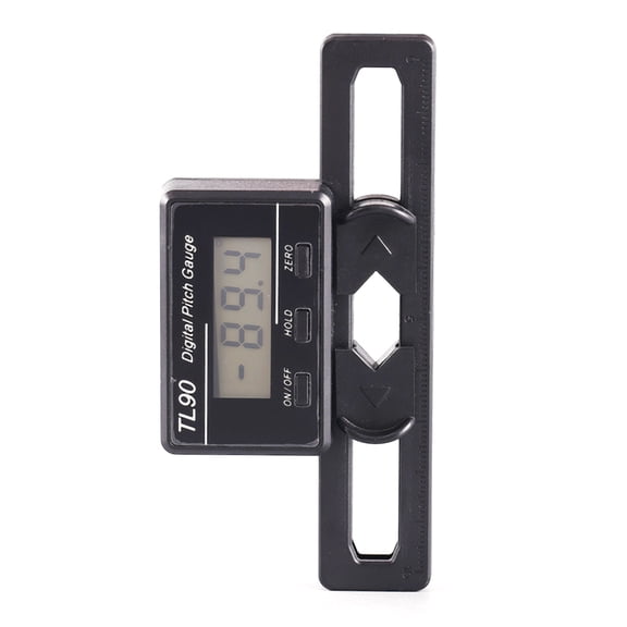 NATEFEMIN Mini Lightweight Digital Pitch Meter for RC Helicopter Blades Black Plastic High Accuracy ±90 Degree Measurement Simple Fast