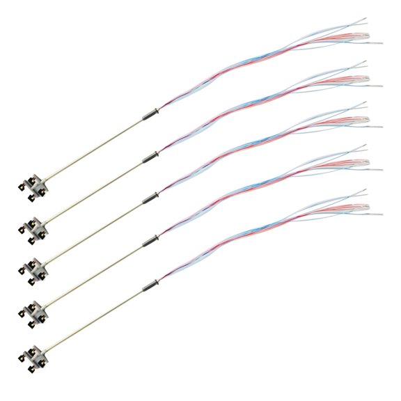 NATEFEMIN Model Post Lamps White Light 5Pcs 12cm DC3V For Scale Model Decoration Teaching Photography Stainless Steel Plastic