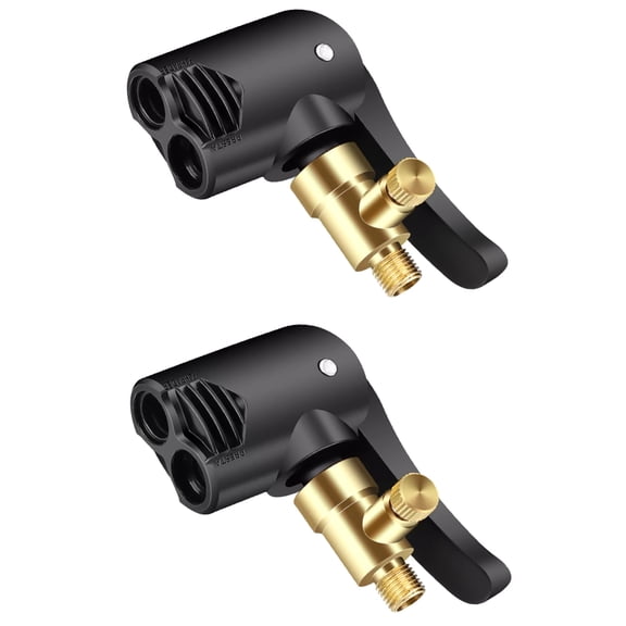NATEFEMIN Multi Use Air Chuck for Tire Inflation Bike Car Motorcycle Schrader Presta Brass Deflation 7.8mm Thread 2 Piece Easy Connect