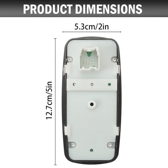 NATEFEMIN New Master Power Window Switch, ABS Plastic 3 Pins 2 Auto Buttons, Direct Replacement, For Dodge Challenger 2015-2022