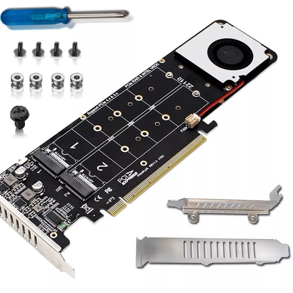 NATEFEMIN PCIE X16 M.2 Adapter Card Hard Drive Converter Expansion Card PCIE 4.0 x16 To M.2 NVME SSD Expansion Split Card