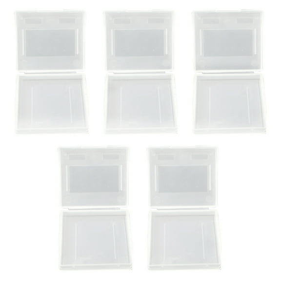 NATEFEMIN Plastic Cases for SNK NEO GEO POCKET COLOR NGPC Secure Fit, Clear White, 5 Units Per Set