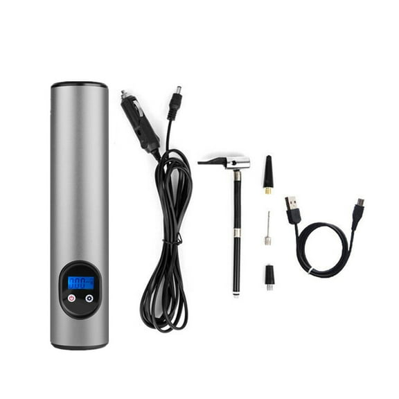 NATEFEMIN Portable Air Compressor for Auto & Outdoor Gear - Rechargeable 2000mAh Battery, LCD Display with Backlight, Safety Features