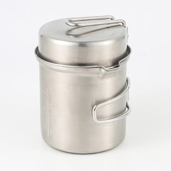 NATEFEMIN Portable Outdoor Cookware Combination Lightweight Pot Stove Set For Camping Mountaineering Travel