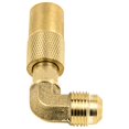 thumbnail image 2 of 1/4 Inch Propane Connector 1/4 Inch RV Propane Quick Connect Fitting - Brass Elbow Adapter For Gas Heaters, Grills & Fire Pits Brass Quick Connect Elbow 2 of 12