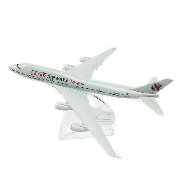 NATEFEMIN Qatar Airways A380 Composite Material Plane Model for Aviation Lovers, 15.5x14.5cm, Ideal for Display in Living Room or Bar