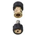 thumbnail image 1 of NATEFEMIN Quick Connect Pressure Washer Adapter Set M22-14 Female to 3/8” Plug and Socket Brass 5000 PSI Rated, 1 of 8