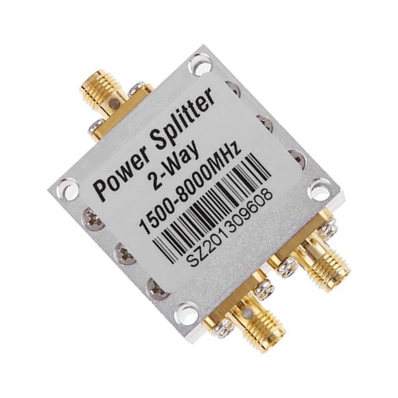 NATEFEMIN RF Coaxial Power Splitter 2-Way SMA Female 1500MHz-8000MHz 50Ohm Cable TV Internet Camera