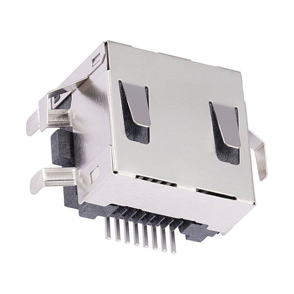 NATEFEMIN RJ45 Ethernet Port Socket Replacement Metal Connector Jack for Console Repair Part for 5