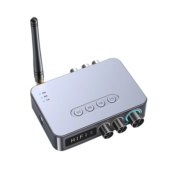 NATEFEMIN Rechargeable Bluetooth Audio Adapter aptX HiFi Sound Quality FM Radio USB TF Card Playback for Wireless Music Entertainment