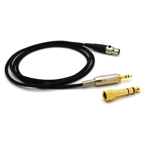 NATEFEMIN Replacement Mini Xlr Headphone Cable 4mm Ofc Black 3.5 6.35mm Adapter Cord For K240 K271 K702 K712 Q701 K267