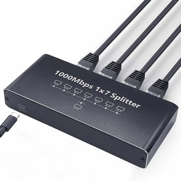NATEFEMIN Rj45 Ethernet Signal Splitter Non Interference Transmission For Home Office Dormitory Network Extension System