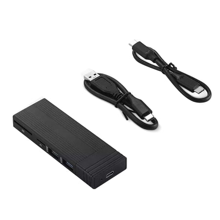 NATEFEMIN Robust M.2 NVMe/SATA SSD Enclosure and Multi-Port USB Hub for Reliable Data Storage and Device Access