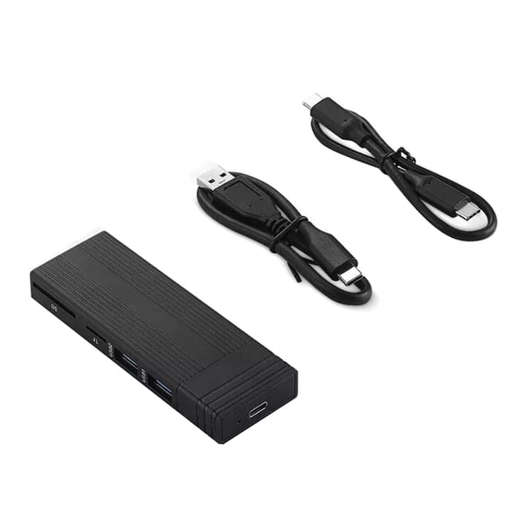 NATEFEMIN Robust M.2 NVMe/SATA SSD Enclosure and Multi-Port USB Hub for Reliable Data Storage and Device Access